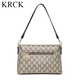 KRCK light luxury commuter new women's bag crossbody shoulder bag birthday gift for girlfriend and wife shell bag niche trend brown