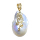 MHFDO Freshwater Extra Large Baroque Pendant Special Shaped Pearl White Irregular Pearl Necklace Super PO PO2316