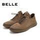 Belle nubuck leather men's casual work shoes shopping mall same style outdoor style casual shoes 6ZF01CM0 khaki 39