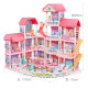 Yasini Princess House Doll Set Gift Box DIY Girl Toy House Simulation Villa Castle Play House Build Children's Toy Premium Edition with Music and Lights