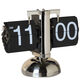 Jiatuling Donglai Quality Creative Uhr Automatische Seite Turning Clock Retro Europäische Maschinen moderne einfache Wohnzimmer Desktop 1048 Automatische Seite Drehen Sie Uhr [Schwarz] 12-Stunden-System 8-Zoll