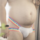 Men's rainbow U convex double thong tight personalized butt lifting thong pure cotton butt exposed underwear large size RH505