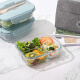 OAK heat-resistant glass lunch box microwave office worker heating large capacity lunch box 3 partitions 1000mlC1010