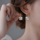 QMXD four-leaf clover earrings for women, versatile niche design, light luxury and high-end 2025 new trend earrings, earrings for women, earrings