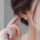 Qi Xiaomi Double Ring Earrings for Women 2025 New Artificial Pearl Earrings Niche Design Earrings for Women High-end Earrings Trendy Double Ring Earrings 2 Pack