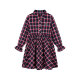 HAZZYS Children's Clothing Haggis Girls Dress Children's Skirt Children's Dress Girls Plaid Skirt Spring and Autumn New Products Medium and Large Children's Plaid Long Sleeve A-Line Skirt 120cm