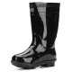 Pull-back rain boots for men, fashionable rain boots, water shoes, outdoor waterproof, non-slip, wear-resistant HL838 mid-tube black size 42