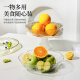 CAIZHI Fruit Plate Home Simple Dried Fruit Plate Living Room Dessert Plate Nut Candy Storage Plate Lace Transparent CZ6638