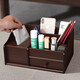 Bonboshi Wooden Tissue Box Living Room Coffee Table Remote Control Storage Box Creative Paper Box Home Multifunctional Desktop Office Multifunctional Tissue Box Walnut Color