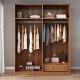 A home furniture wardrobe modern simple wooden four-door wardrobe small apartment four-door wardrobe (two colors available, contact customer service) five-door wardrobe 2 meters A0461-200