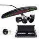 Lutu car reversing radar parking system rear 4 probes LED screen display long bar buzzer voice alarm black probe