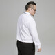 Binmuniao business fat shirt men's loose extra-large long-sleeved white shirt plus fat extra-large casual non-iron professional workwear white 3XL 44 suitable for 190-200Jin Jin equals 0.5 kg