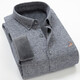 
Colombass winter plus velvet thickened warm shirt men's long-sleeved plaid shirt solid color middle-aged men's business casual pure cotton Korean style trendy shirt 9903 blue gray 40/175/L