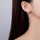 ZLF platinum earrings for women PT950 floral tassel earrings for girlfriend 4.69g