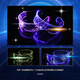 Mosaic sunglasses, led sci-fi luminous glasses, birthday internet celebrity, future technology glasses, disco glasses, luminous glasses, night vision, ordinary medium version + single control mode