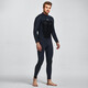 Shark Bart 3MM wetsuit for men Shark Bart new diagonal zipper popular long-sleeved semi-dry floating deep diving surf swimsuit 1500 blue M