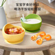 马博士婴儿辅食碗儿童餐具叉勺宝宝辅食勺学吃饭训练勺子便携吸盘碗黄色