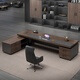 GEZHIMU Boss Desk President's Desk Simple Modern Single Manager Executive Desk Office Boss Desk and Chair Combination 3.2m Table + Luxurious Double Cabinet + Boss Chair + 8-Door Cabinet