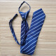 OMAX men's drawstring tie 6 cm Korean style casual small tie striped business trend solid color lazy easy-to-pull zipper tie unisex gift box drawstring navy blue single piece-803