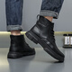 Warrior Martin boots mid-high top casual shoes trendy men's boots versatile men's shoes WXP (WZ)-2140 Black 43
