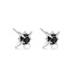 Yinyu Polaris silver needle earrings for men, trendy, high-end and personalized men's niche, handsome earrings for boys, birthday gift, Polaris earrings, black diamond pair YU339A