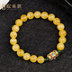 Ouchini beeswax bracelet, amber cloisonné enamel craft bucket bead bracelet, beeswax chicken oil yellow jasper multi-treasure bracelet