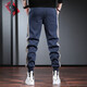 Cotton casual pants for men spring and autumn men's loose large size handsome harem pants men's pants men's versatile leggings men's 976 blue XL size (145Jin Jin is equal to 0.5kg -155Jin Jin is equal to 0.5kg) Cotton casual pants for men spring and autumn men's loose large size handsome harem pants men's pants men's versatile leggings men's 976 blue XL size (145Jin Jin is equal to 0.5kg -155Jin Jin is equal to 0.5kg)