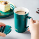 Porcelain Soul Ceramic Mug Coffee Cup Office Drinking Cup with Spoon Large Capacity Milk Cup Green