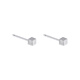 Warme Farben S925 Silver Needle Earrings for Women Brushed Three-dimensional Cubes Simple Sleeping No Need to Pick Up Ear Holes Personalized Men's and Women's Earrings A Pair of Square Earrings