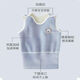 Chiuying Belly Waist Autumn and Winter Baby Vest Plus Velvet Thickened Warm Vest for Newborn Girls to Wear Inside for Boys to Protect Belly, Milky White Double-sided Velvet (Little Apricot Bear + Little Blue Bear) Size 66 Recommendation (8-13 Jin Jin is equal to 0.5 kg baby)