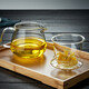 Xuanshitang ready stock thickened glass teapot small glass heat-resistant high temperature teapot water separation tea set 550ml only single pot sold no small cup 550ml