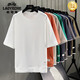 Classic Car (LAOYECHE) 2025 High-end Casual Sports Set Men's Summer Ice-Sensing Trendy Loose Short Sleeve Shorts Set Clothes 3880 Black Set 3XL 185