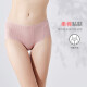 Urban Beauty Underwear Women's Spring and Autumn Inseam Antibacterial Mid-waist Cotton Lightweight Seamless Ribbed Breathable Women's Combination Underwear 3 Pack ZK0A09 Rose Pink/Gray Blue/Gray Purple M