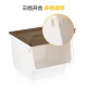 Camellia plastic clothing storage box quilt organizer box 34L coffee color 3 pack