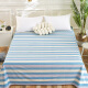 Yalu bed sheets thickened old coarse cloth mat machine washable double quilt bed cover single piece 1.5/1.8/2 meters bed suitable for blue stripes 200*230cm