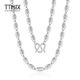 TTMIX men's platinum necklace olive beads pt950 temperament platinum necklace domineering boss chain 50cm weight 9.44g thick 2.4mm