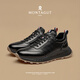 MONTAGUT French men's shoes winter genuine cow new men's leather shoes business versatile sports casual shoes thick-soled non-slip shoes for men black - first layer calfskin 42 corresponding to sports shoes size 43 MONTAGUT French men's shoes winter genuine cow new men's leather shoes business versatile sports casual shoes thick-soled non-slip shoes for men black - first layer calfskin 42 corresponding to sports shoes size 43