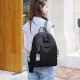 Ms. Ishidai's Oxford cloth backpack, women's new Korean style large-capacity travel bag, fashion trend student school bag, casual women's bag black