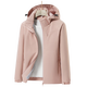 BRELRMON abrigo de terciopelo cortavientos para hombres y mujeres de una sola capa otoño e invierno a prueba de viento cálido suave caparazón ropa de trabajo chaqueta coreana al aire libre 9930S Ziyuan Rosa-Mujer Color sólido XL