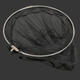 Double line folding stainless steel net head, fishing net head, folding fish net bag, fishing gear net, fishing net accessories, black dense eye 40cm, foldable net head