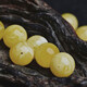 Xuanxia natural raw mineral beeswax single beads with certificate, loose beads, round beads, amber chicken fat, yellow and white nectar bracelet, diamond beads, single beeswax beads about 10mm (with certificate)