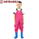 Shantou Lin Village children's water play one-piece waders kindergarten water clothes for catching sea children rain boots for men and women catching fish rain pants sand children's sky blue suspenders 24 shoes inner length 15cm