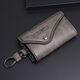 Qindu key bag men's multifunctional car universal large capacity women's waist hanging household key chain complete set smoke gray