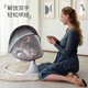 ULOP (ULOP) Baby Schaukelstuhl Baby Elektro-Schaukelstuhl Komfort Schlaflochstuhl Neugeborene Geschenkbox [Backrest verstellbar + Essschild] Elektrischer Schaukelstuhl grau