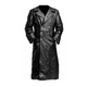 Yimimei Trench Coat World War II German Army Coat Large Size Clothing Long Men's Double-breasted Leather Officer's Uniform Jacket Black S One Size