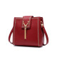 JUSTSTAR women's bag crossbody bag trendy versatile popular bag shoulder Korean style tassel square bag women's 556 retro red