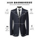 Shanshan (FIRS) suit men's 2021 spring business formal wear solid color men's jacket work banquet suit trousers men FDA20383601 black 170/90A