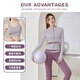 G LUXOME yoga wear for women autumn and winter 2025 new long-sleeved sports fitness Pilates training jacket top running suit autumn and winter three-piece set ivory white + cocoa L
