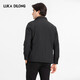 Luca Dillon Casual and Versatile Autumn and Winter New Outdoor Stand Collar Lightweight Men's Jacket Black L 50