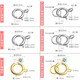 Feiyu Fat Donglai same style 18k gold connecting buckle head, closed style, necklace buckle spring buckle diy accessories, bracelet head gold, closed style, 4.5mm spring buckle (white gold)